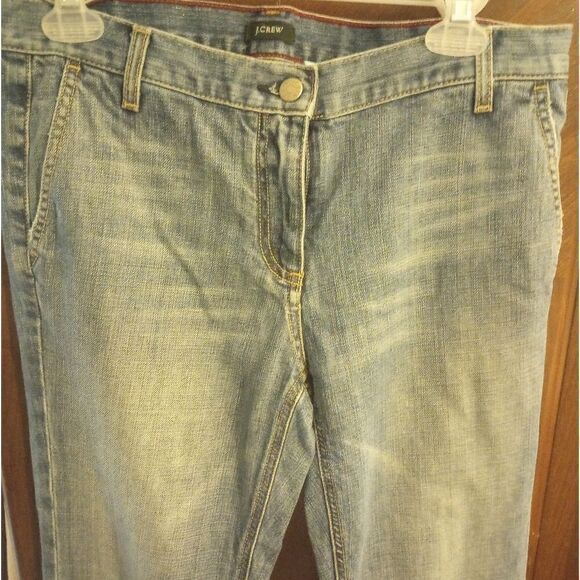 J Crew mid rise boot cut jeans with flap button back pockets - Picture 2 of 11